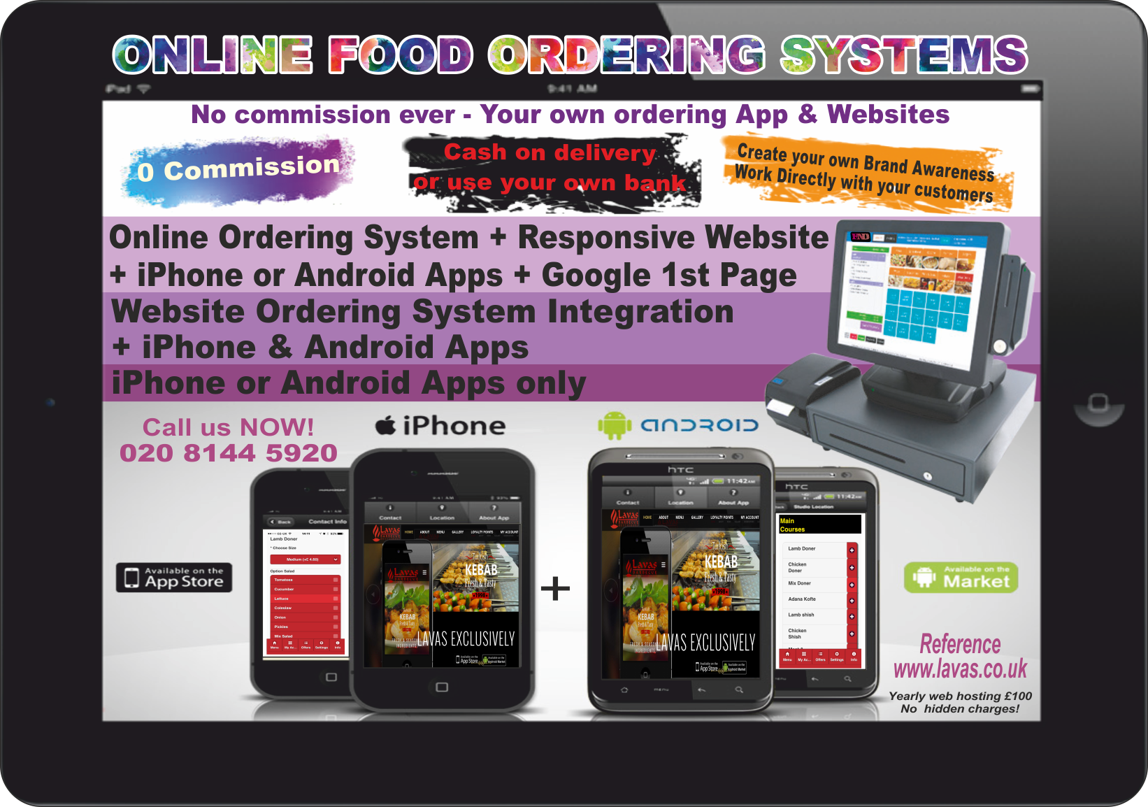 Online food Ordering System for Takeaways, Restaurants, Sandwich Shops and Cafes
